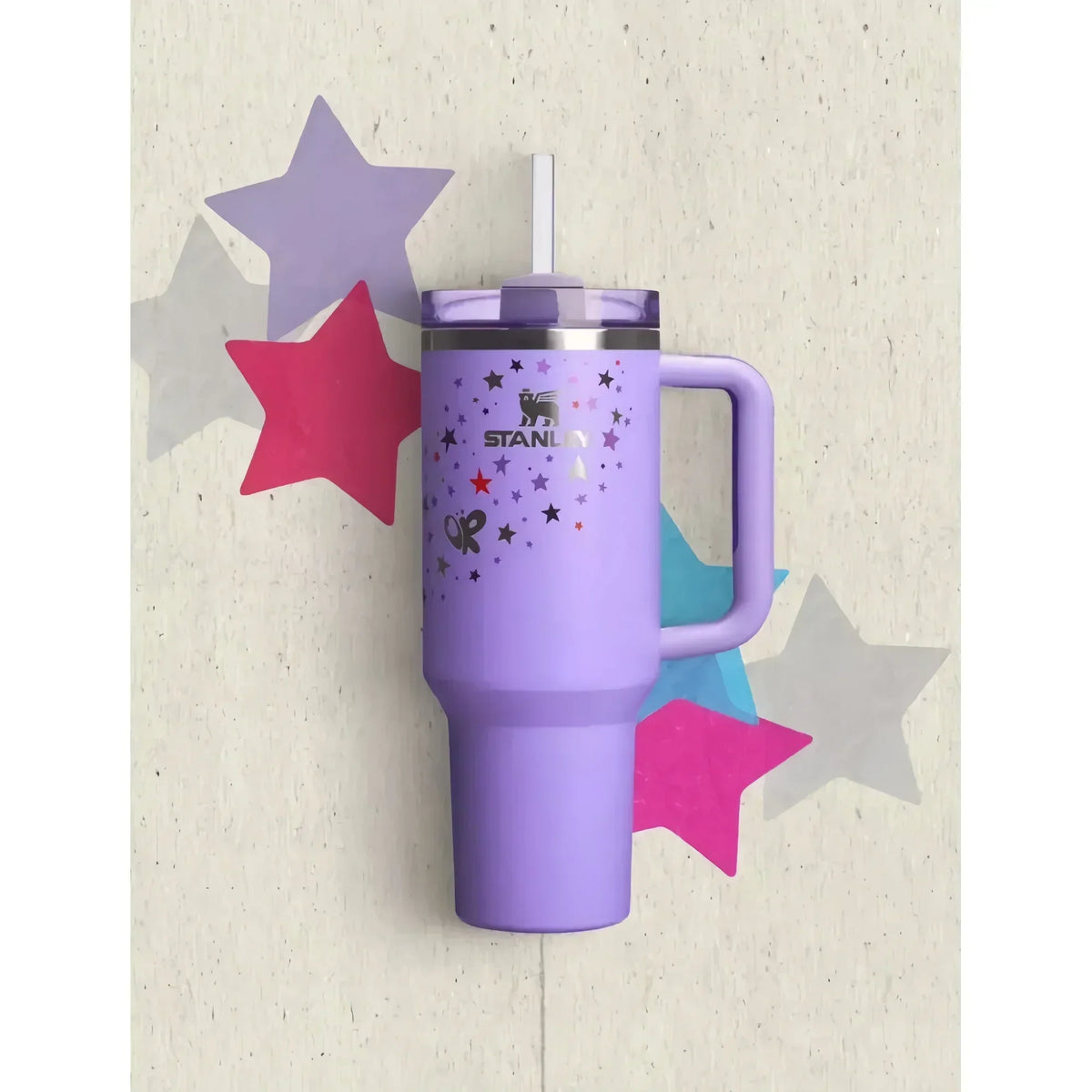 Stanley 40 oz Stainless Steel H2.0 Flowstate Quencher Tumbler-Cosmo Pink Valentine's Day