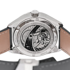 Stainless Steel Calfskin 39mm Carrera Astronomer Automatic Watch Silver WBX2112