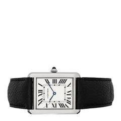 Stainless Steel Calfskin 27mm Tank Solo Quartz Watch