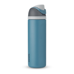 Owala FreeSip Insulated Stainless Steel Water Bottle with Straw for Sports and Travel. BPA-Free. 24-oz. Grey/Blue