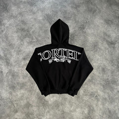 Corteiz Superior Royale Zip-Up Hoodie Black