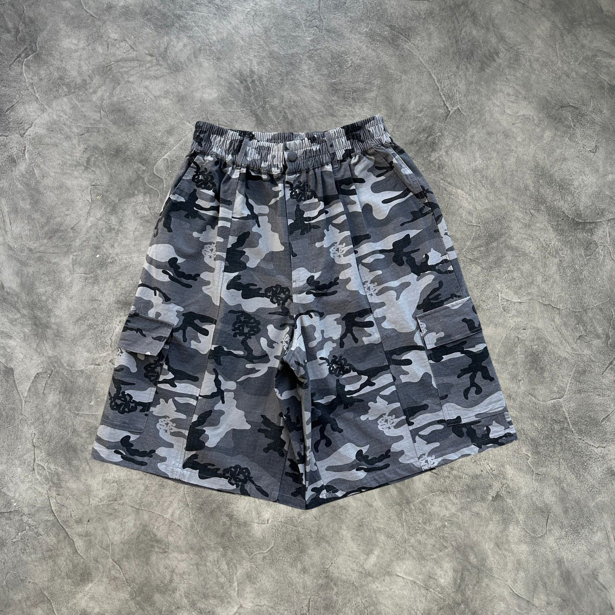 Mertra Cargo Shorts Grey Camouflage