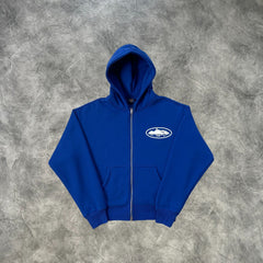 Corteiz Zip-Up Tracksuit Blue