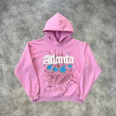Sp5der Atlanta Web Hoodie Pink
