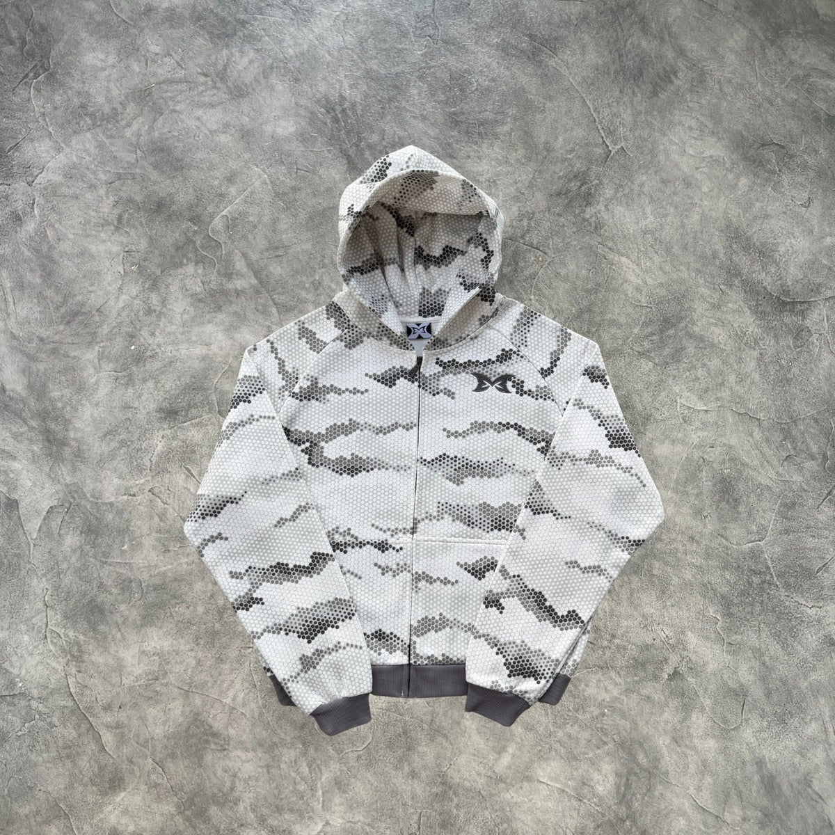 Mertra Snake Skin Printed Zip-Up Hoodie