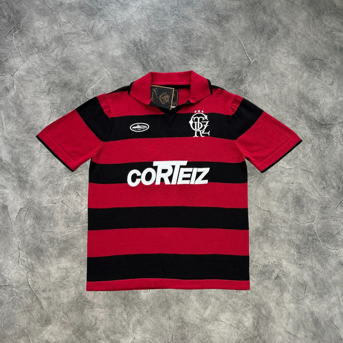 Corteiz Striped Knit Jersey Red