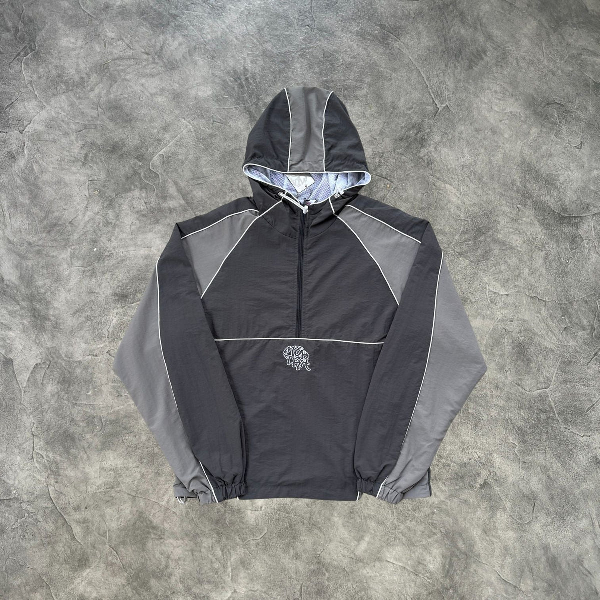 Mertra Nylon Embroidered Tracksuit Grey
