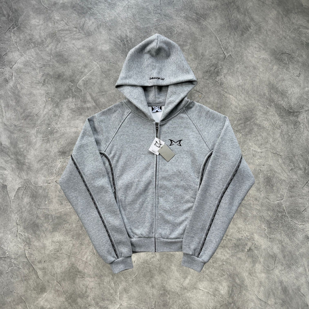 Mertra Reflective Striped Tracksuit Grey