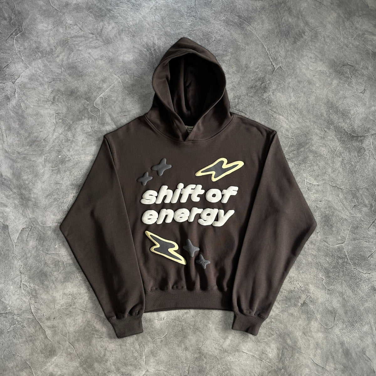 Broken Planet Shift Of Energy Hoodie Dark Brown
