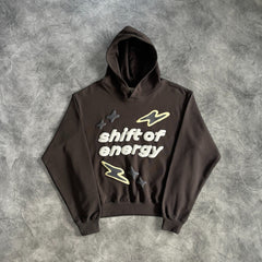 Broken Planet Shift Of Energy Hoodie Dark Brown