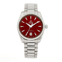 Stainless Steel 38mm Seamaster Aqua Terra Master Co-Axial Chronometer Automatic Watch Red 220.10.38.20.13.003