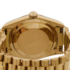 18K Yellow Gold Diamond 36mm Oyster Perpetual Day-Date President Watch Champagne 18238