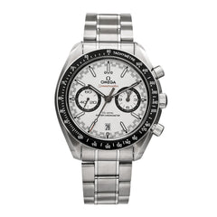 Stainless Steel 44mm Speedmaster Racing Co-Axial Master Chronometer Chronograph Automatic Watch White 329.30.44.51.04.001