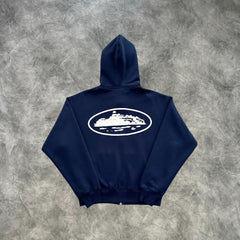 Corteiz Crtz Zip-Up Tracksuit Dark Blue
