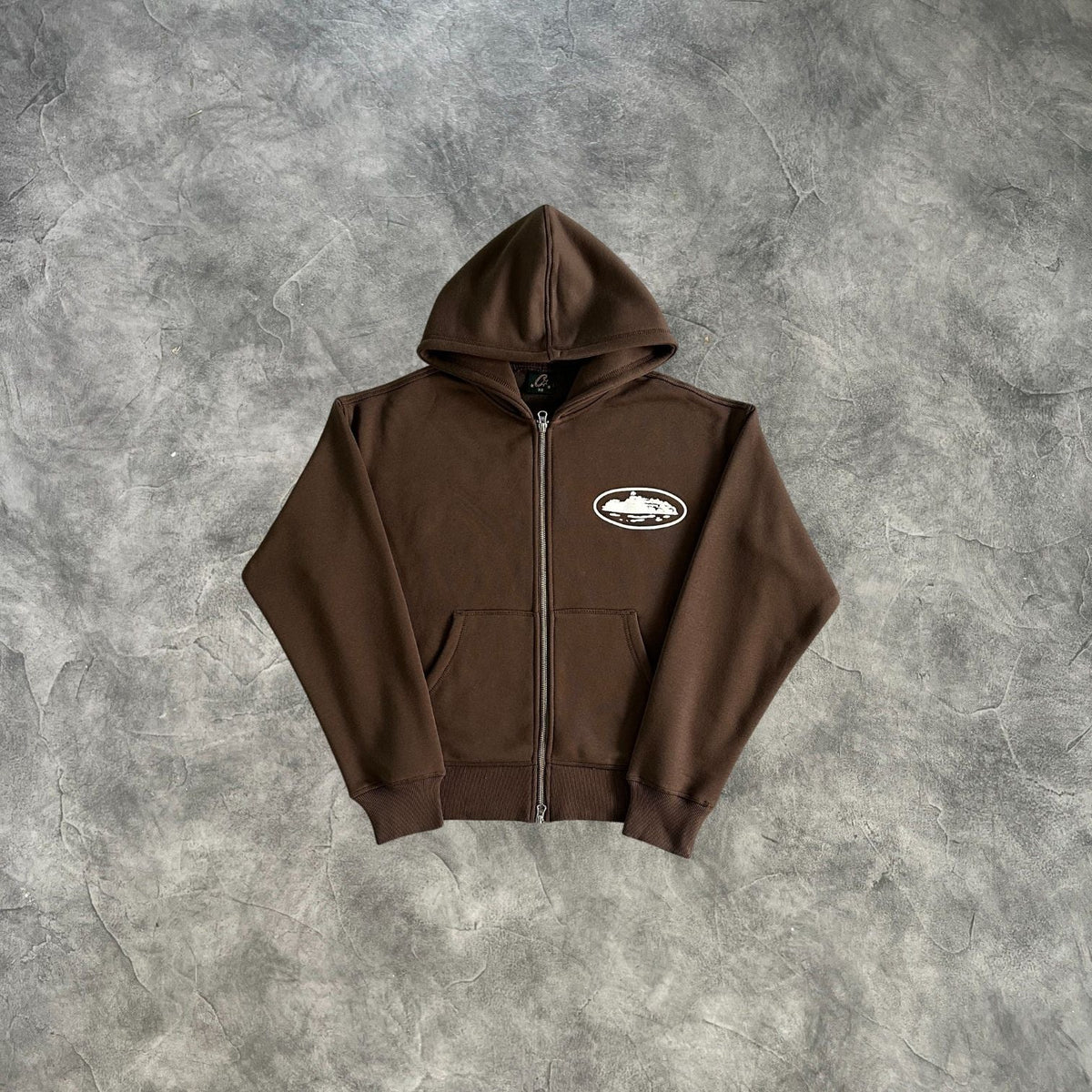 Corteiz Zip-Up Hoodie Brown