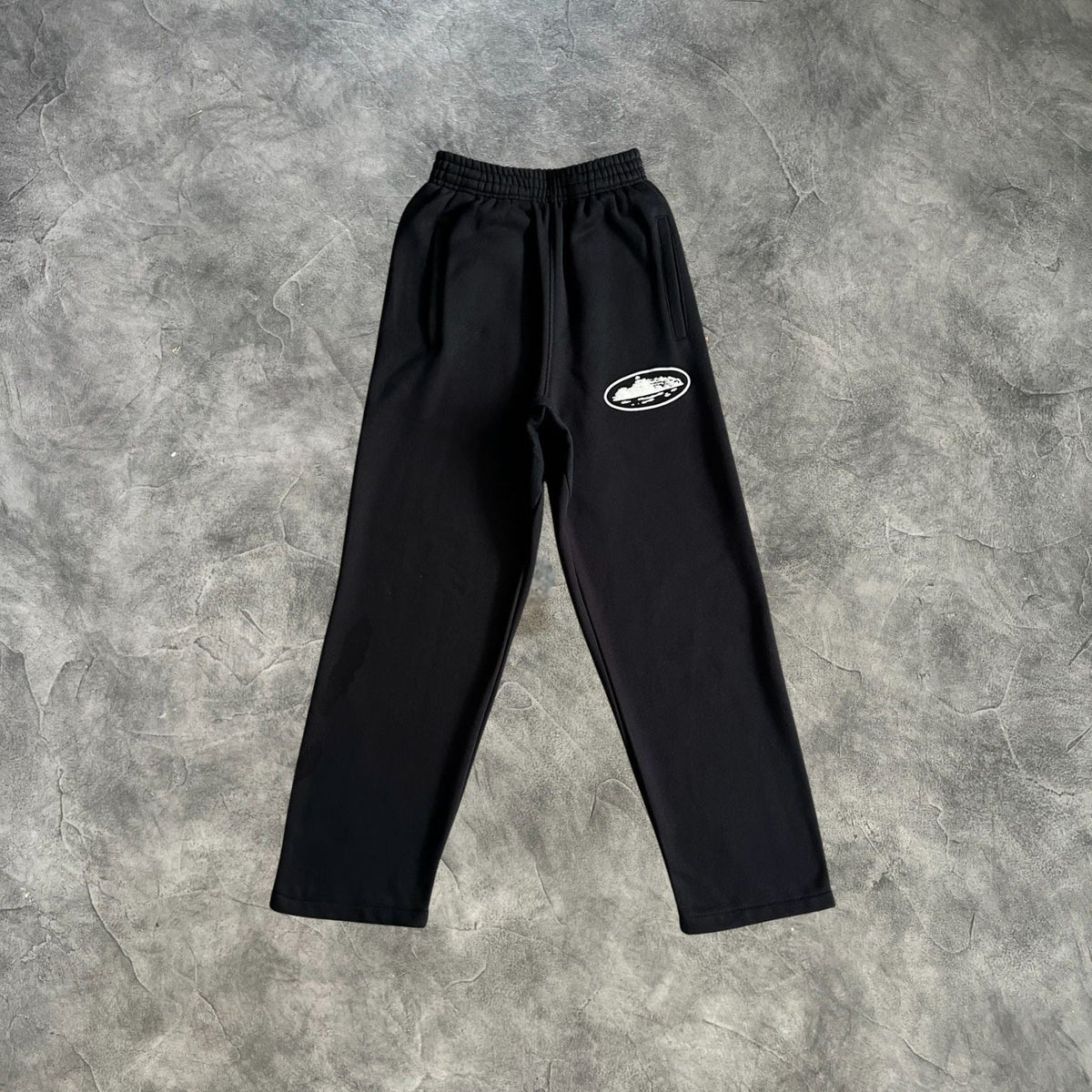 Corteiz Straight Sweatpants Black
