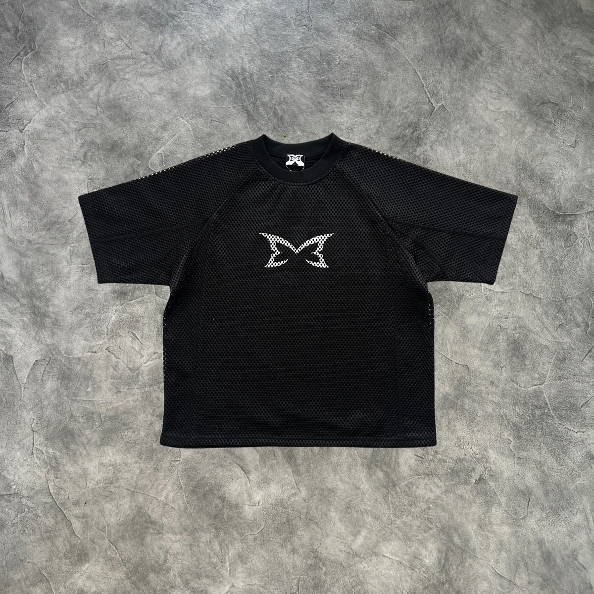 Mertra Mesh Double Layer T-Shirt Black