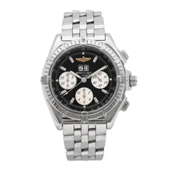 Stainless Steel 44mm Crosswind Automatic Watch Black A44355