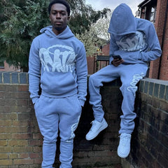 Syna Joggers Tracksuit Grey/White