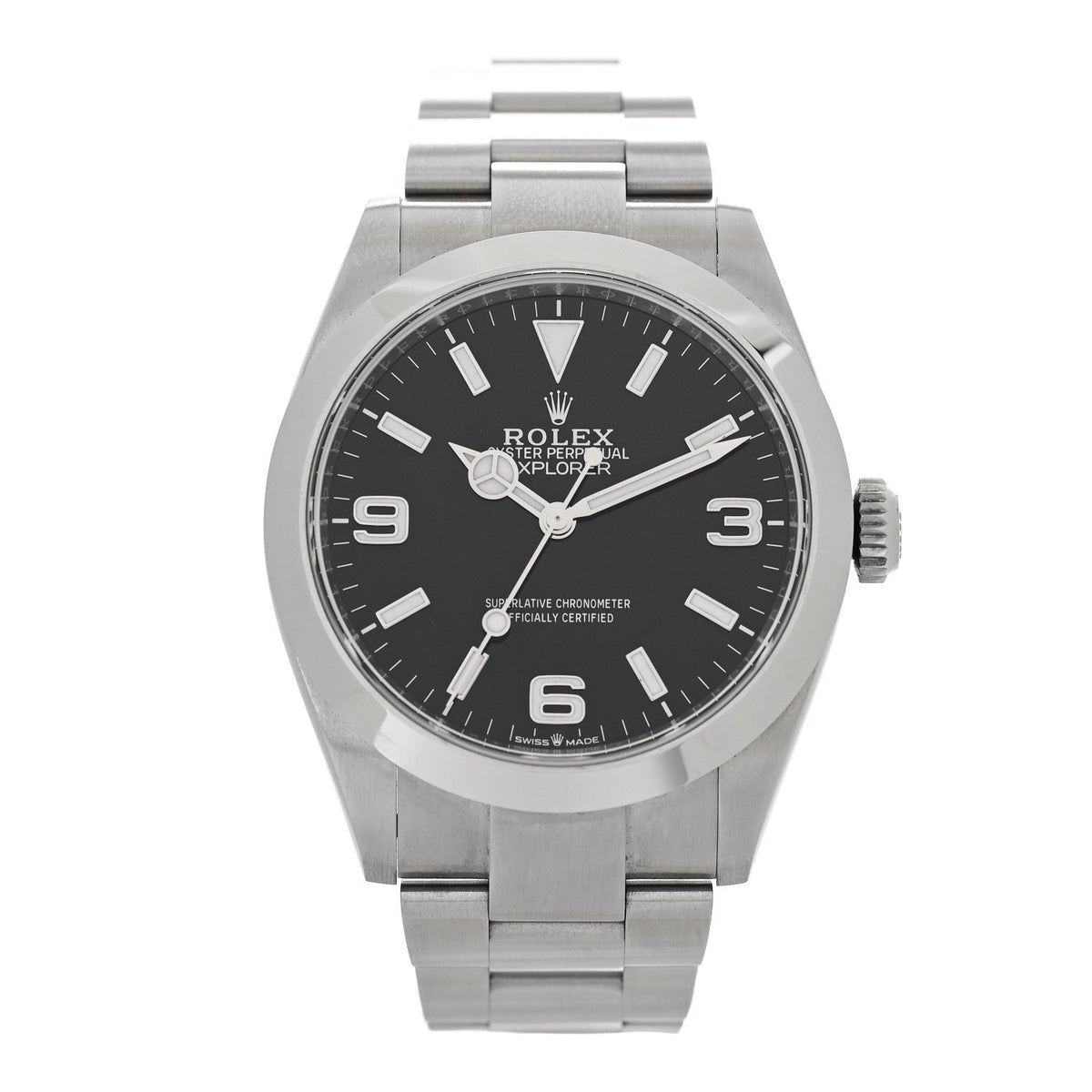 Stainless Steel 40mm Oyster Perpetual Explorer Watch Black 224270