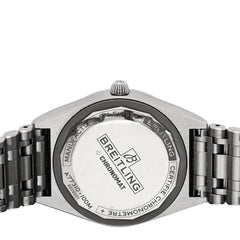 Stainless Steel Diamond Bezel 32mm Chronomat Quartz Watch Silver A77310591A1A1