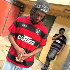 Corteiz Striped Knit Jersey Red