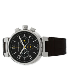 Stainless Steel Alligator 41mm Tambour Twenty Chronograph Automatic Watch Brown