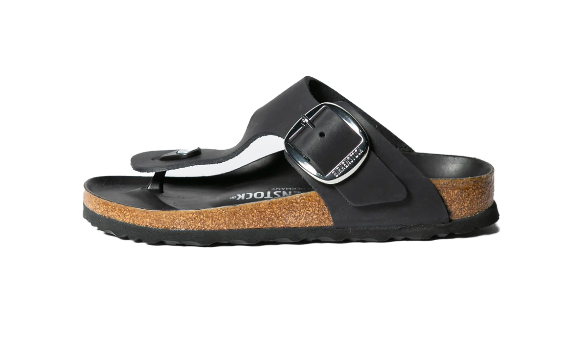 Gizeh Big Buckle Natural Leather Oiled - Black 1023334