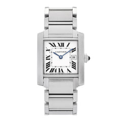 Stainless Steel 25mm Tank Francaise Quartz Watch
