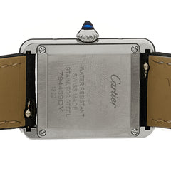 Stainless Steel Calfskin 22mm Must de Cartier Tank Quartz Watch