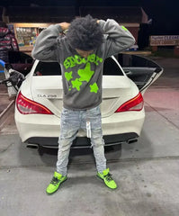 Sp5der Big Stars Hoodie Grey/Green