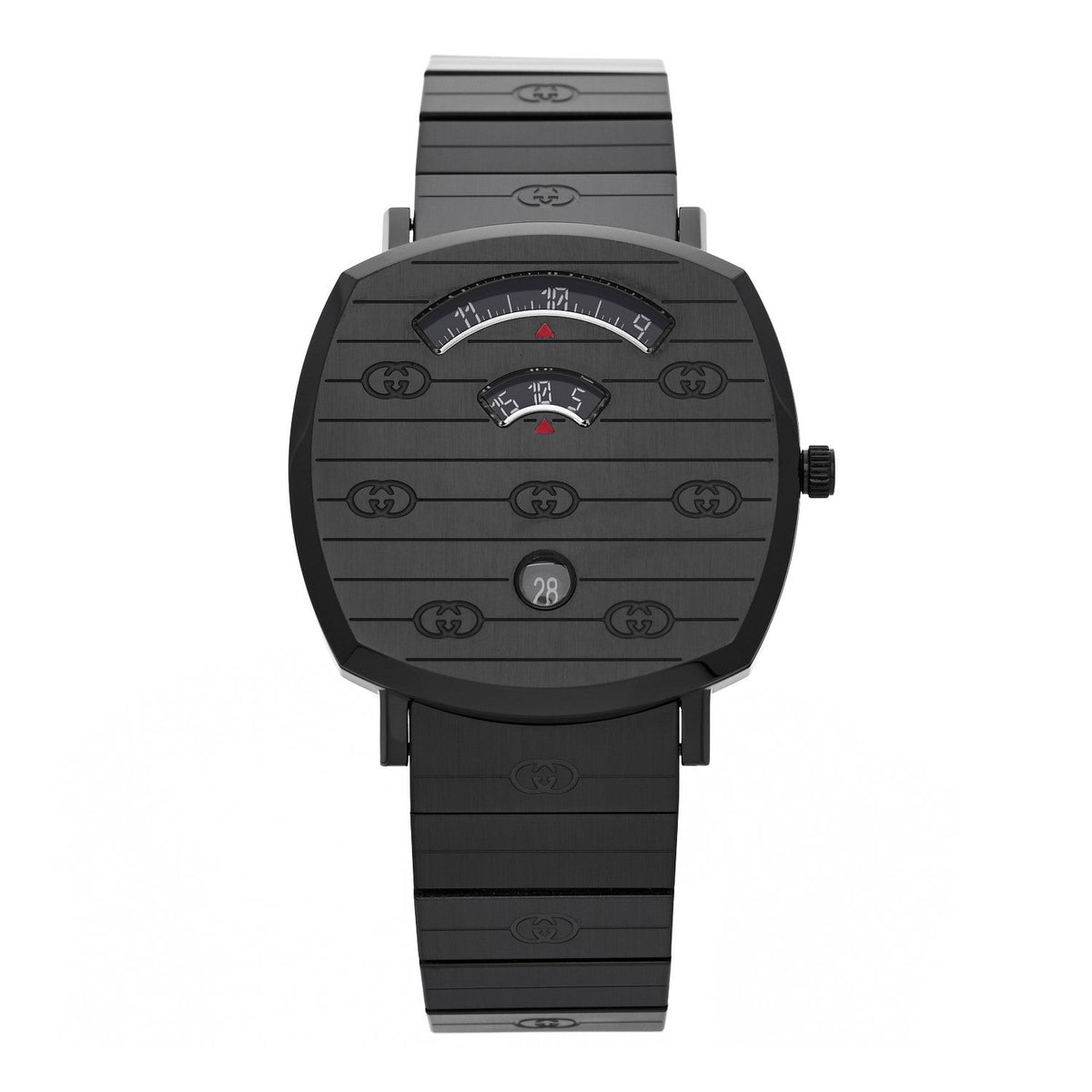 PVD Stainless Steel 38mm Grip Quartz Watch Black