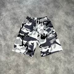 Corteiz Zip-Up Shorts Set Arctic Camouflage