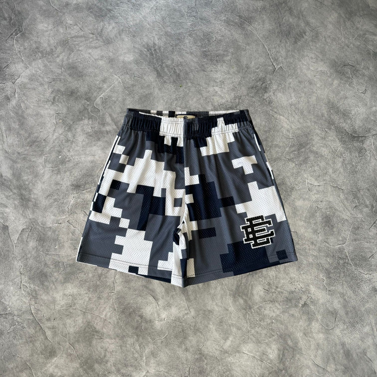 Eric Emanuel Mosaic Shorts Grey/White