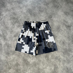 Eric Emanuel Mosaic Shorts Grey/White