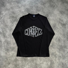 Corteiz Sophomore Raglan Long Sleeves T-Shirt Black
