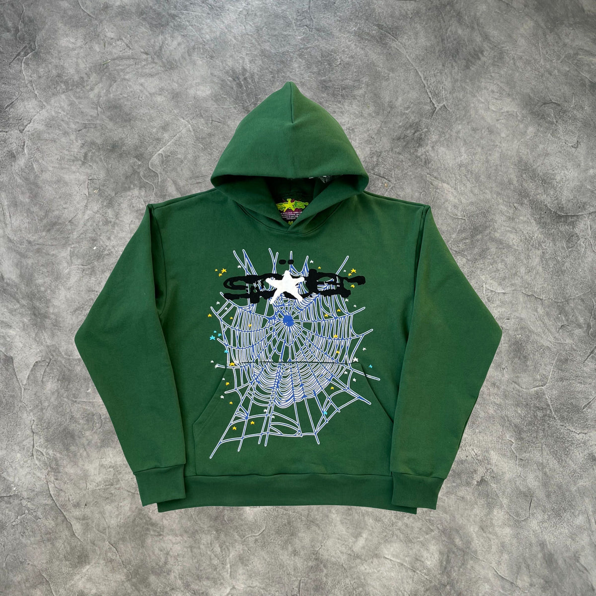 Sp5der Web Hoodie Dark Green