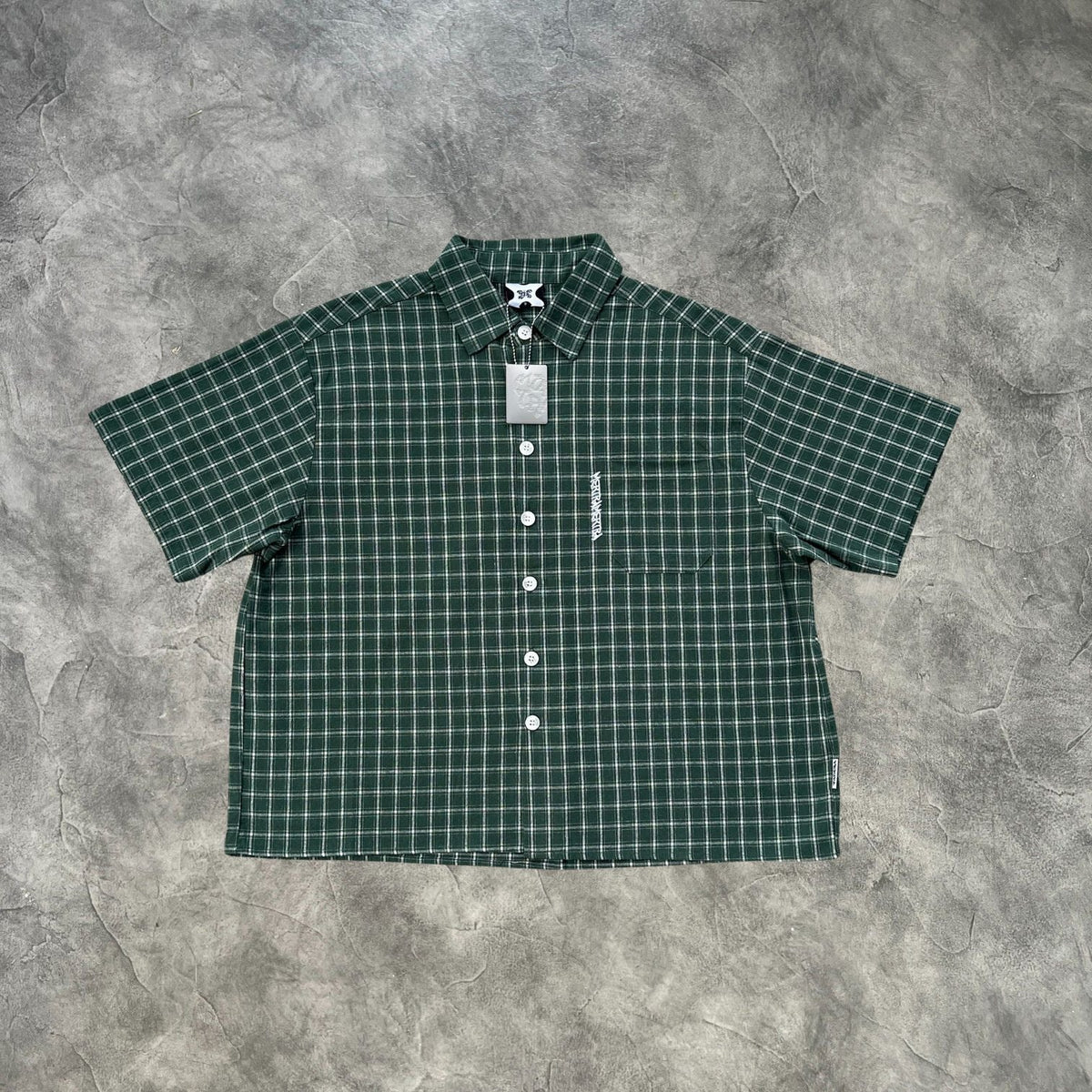 Mertra Plaid Short Sleeves Shirt Green