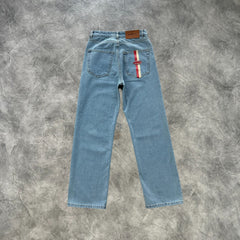 Corteiz Dual stripe Baggy Jeans Blue