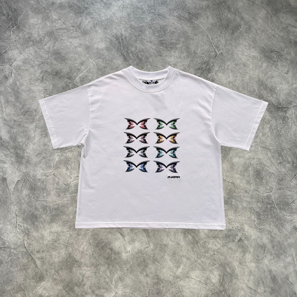 Mertra Stacked Logo T-Shirt White