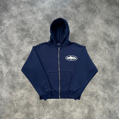 Corteiz Crtz Zip-Up Tracksuit Dark Blue