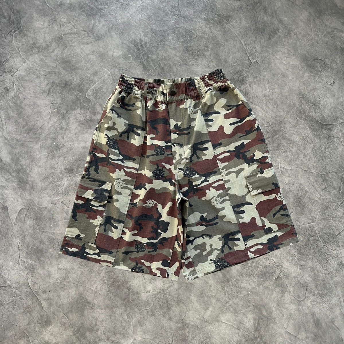 Mertra Cargo Shorts Yellow Camouflage