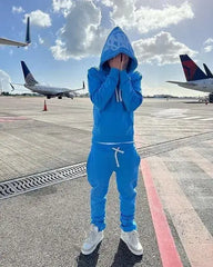 Syna Linen Tracksuit Blue