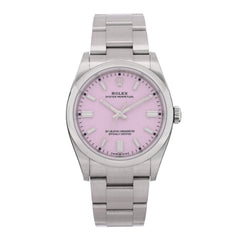 Stainless Steel 36mm Oyster Perpetual Watch Candy Pink 126000