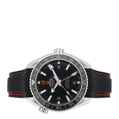 Stainless Steel Calfskin 43mm Seamaster Planet Ocean GMT Co-Axial Chronometer Automatic Watch Black 232.32.44.22.01.002
