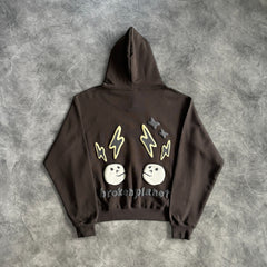 Broken Planet Shift Of Energy Hoodie Dark Brown