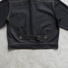Crest Chainstitch Denim Jacket -Washed Black