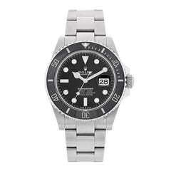 Stainless Steel 41mm Oyster Perpetual Submariner Date Watch Black 126610LN