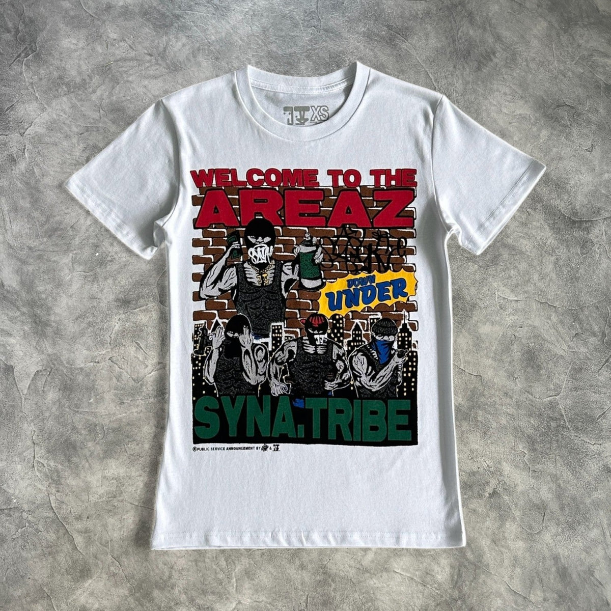 Syna Gang Graffiti T-Shirt White