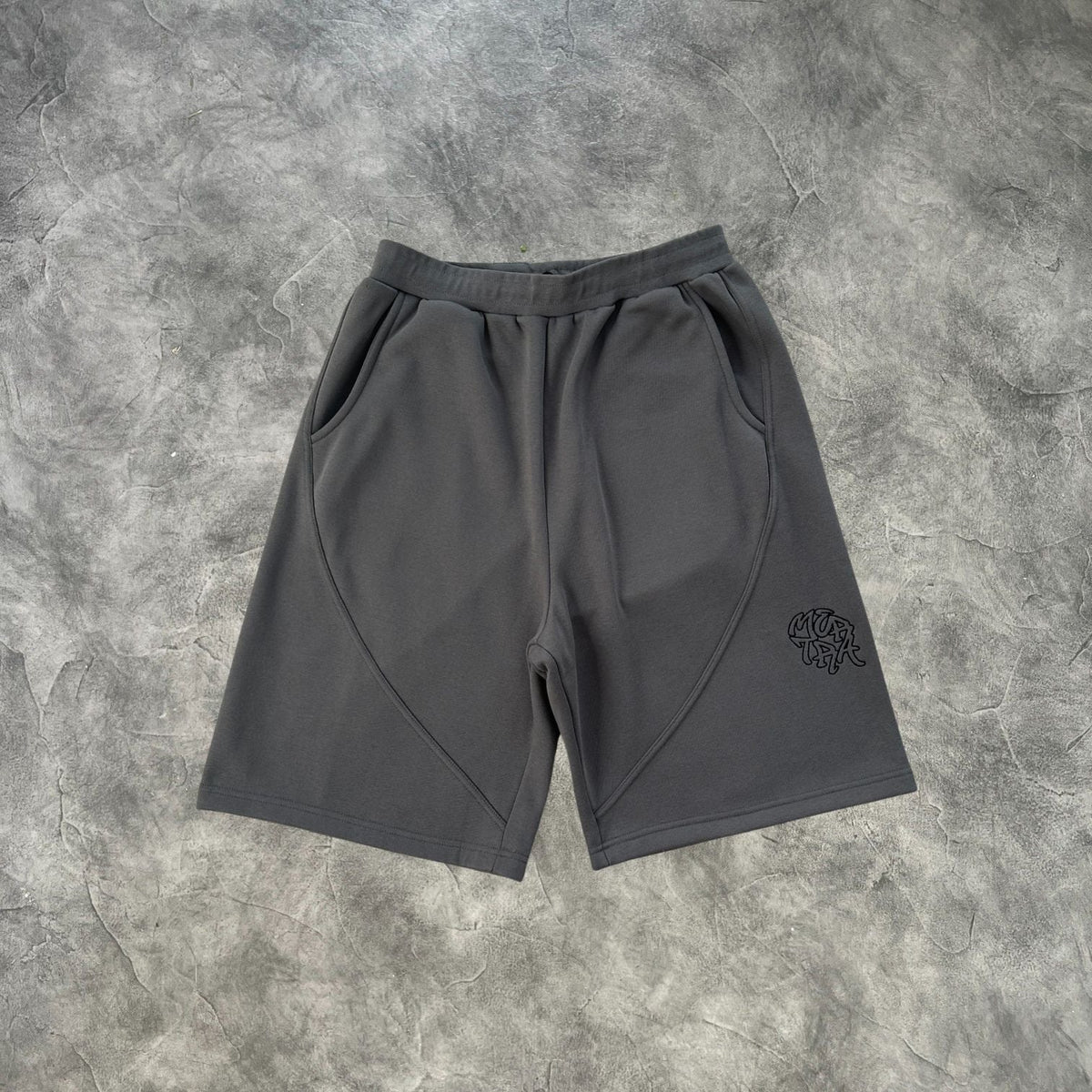 Mertra Crosshatch Shorts Dark Grey